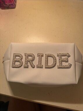 BRIDE Embellished White Bridal Bag